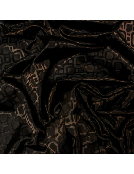 Doublure jacquard - Art déco marron