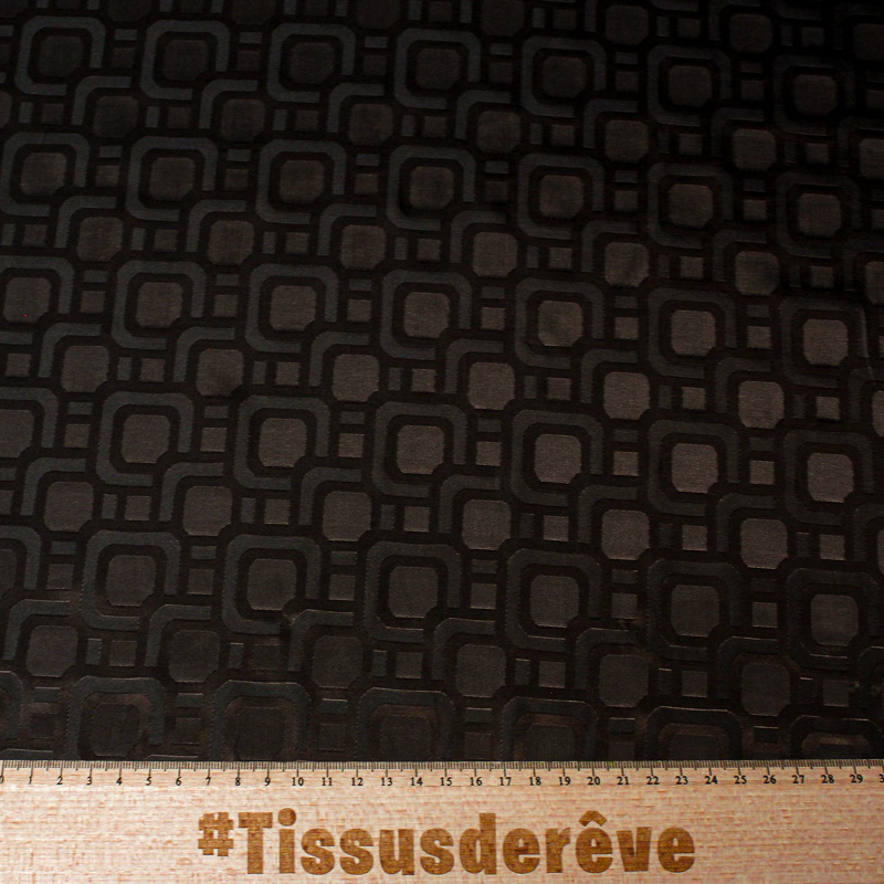 Doublure jacquard - Art déco marron