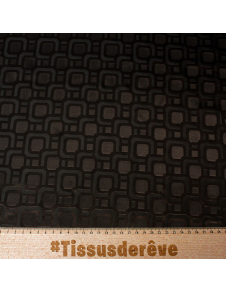 Doublure jacquard - Art déco marron