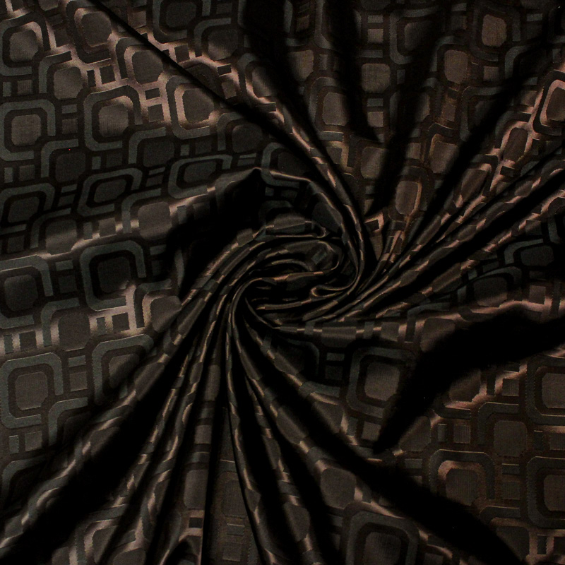 Doublure jacquard - Art déco marron