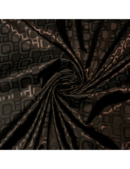 Doublure jacquard - Art déco marron