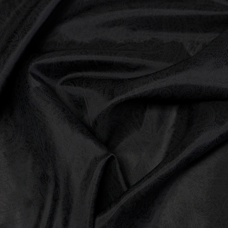 Doublure 100% viscose - Cachemire noir