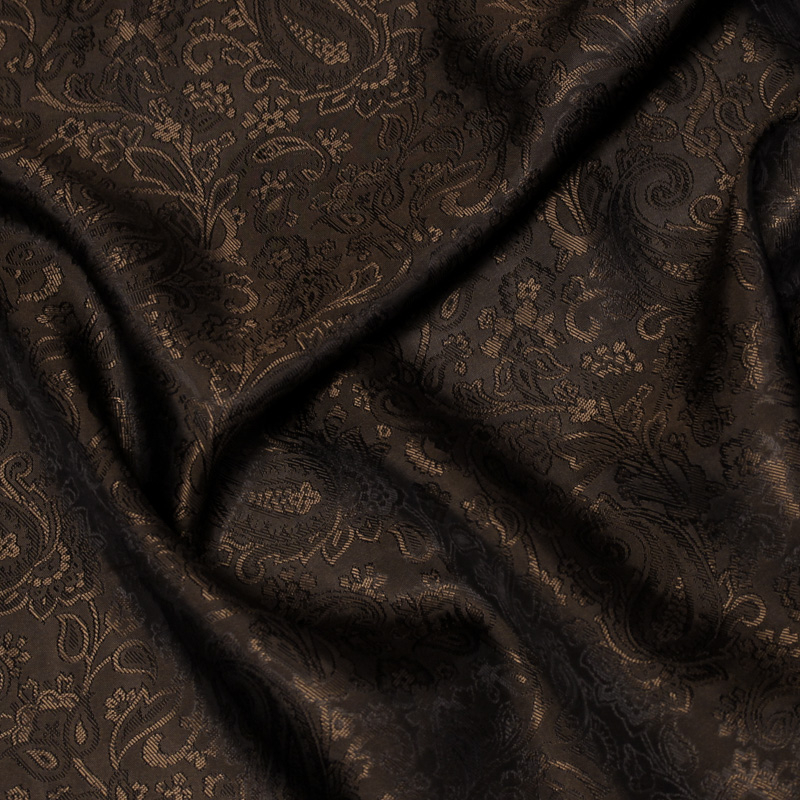 Doublure jacquard acétate & viscose  - Cachemire cuivre