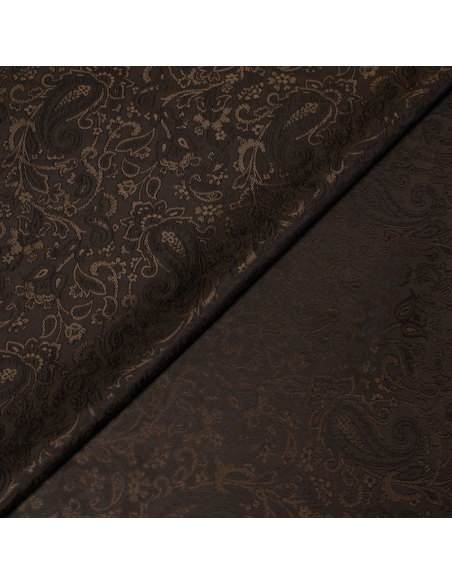 Doublure jacquard acétate & viscose  - Cachemire cuivre