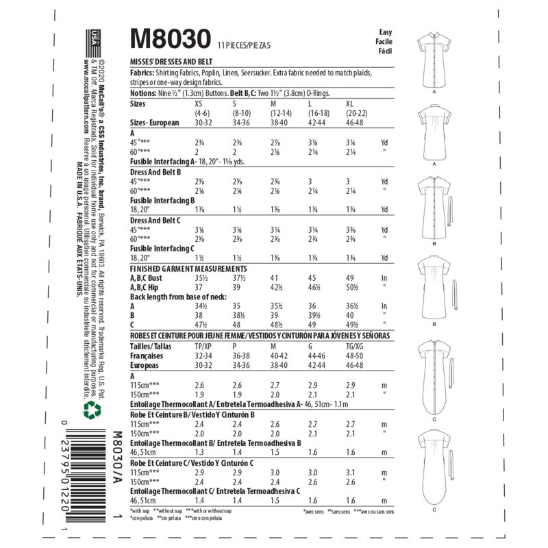 Patron McCall's 8030.A - Robes