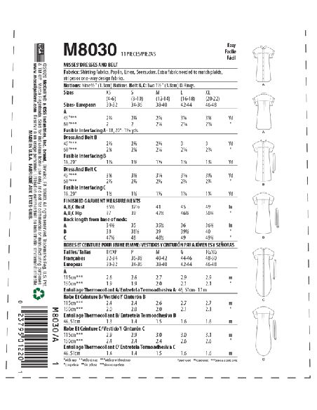 Patron McCall's 8030.A - Robes