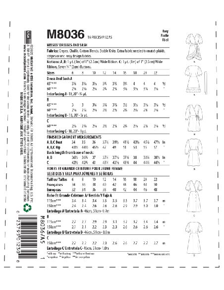 Patron McCall's 8036.A5 - Robes