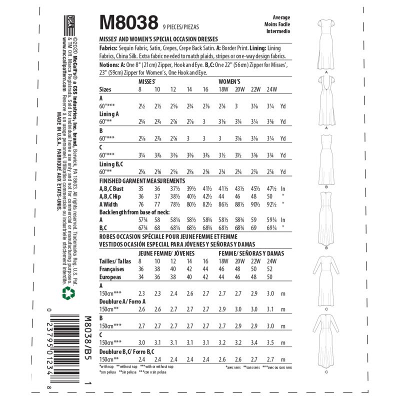 Patron McCall's 8038.B5 - Robe