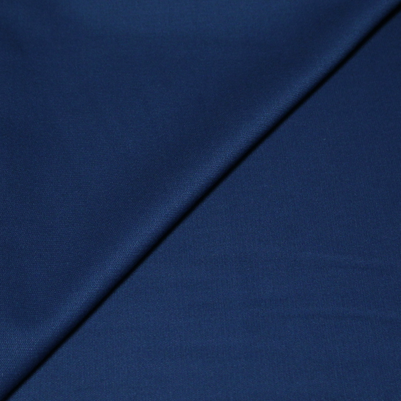 Étoffe laine & polyamide (touché sec) - Bleu