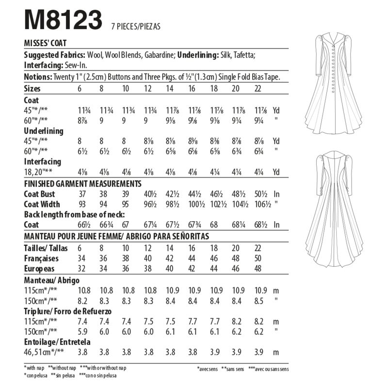 Patron McCall's 8123.H5 - Manteau