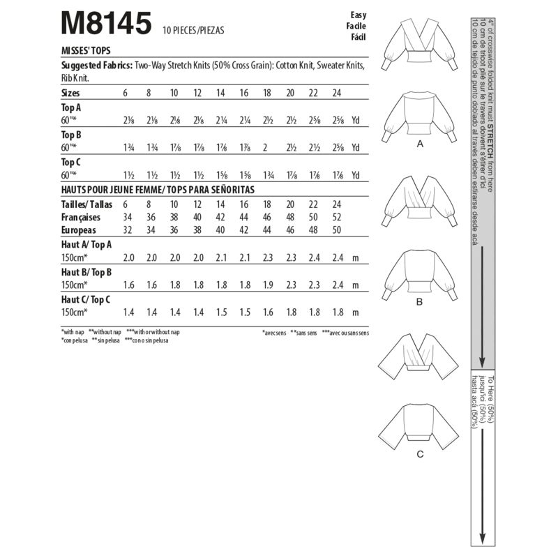 Patron McCall's 8145.A5 - Hauts