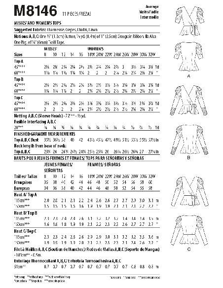 Patron McCall's 8146.B5 - Hauts