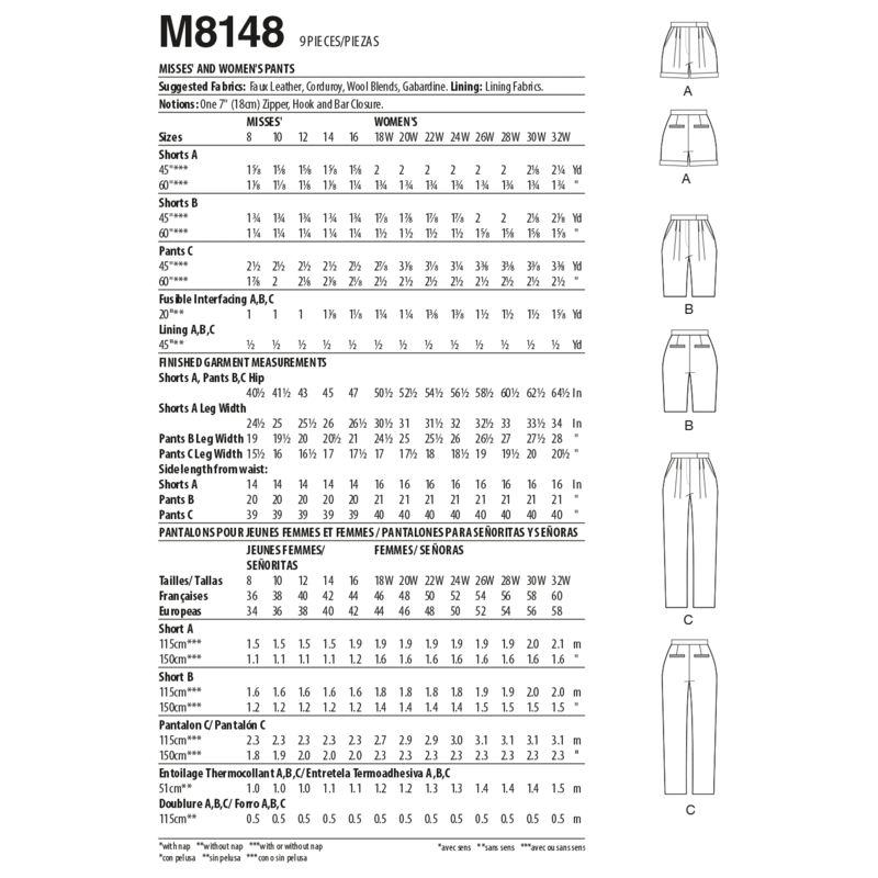 Patron McCall's 8148.B5 - Pantalon