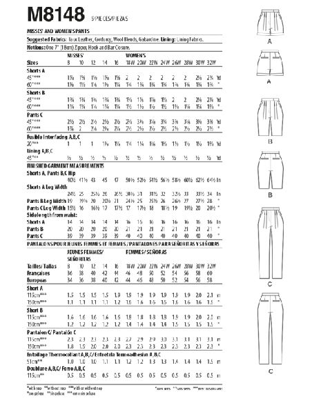 Patron McCall's 8148.B5 - Pantalon