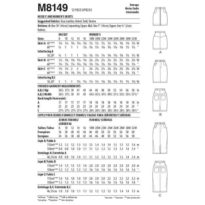 Patron McCall's 8149.B5 - Jupes