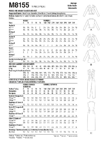 Patron McCall's 8155.B5 - Veste et gilet