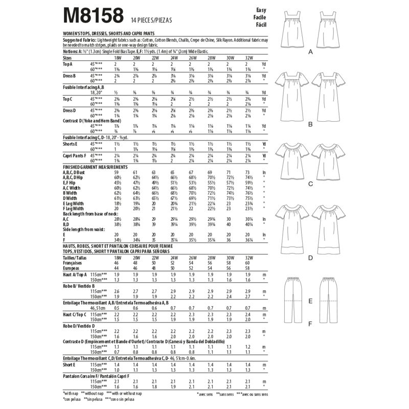 Patron McCall's 8158.KK - Hauts, robes, short et pantalon