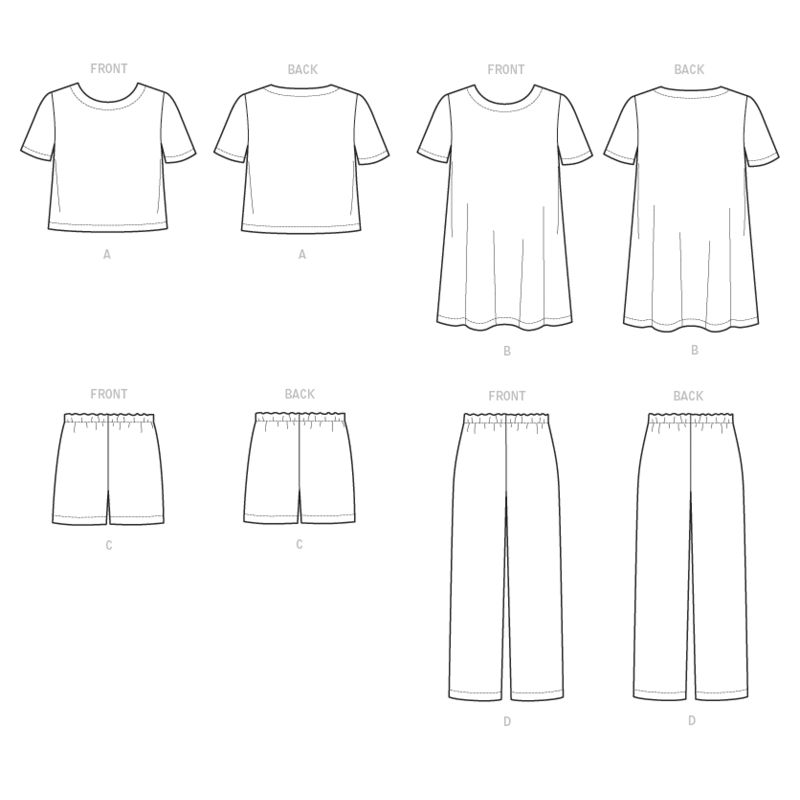 Patron McCall's 8160.A - Haut, robe, short et pantalon