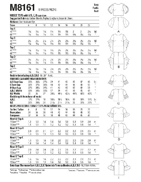Patron McCall's 8161.A5 - Hauts