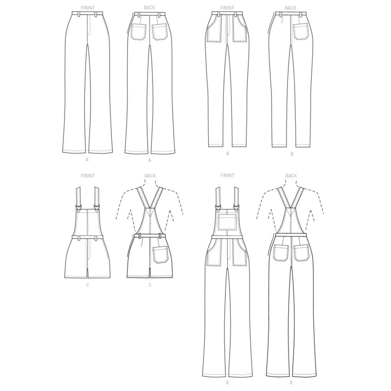 Patron McCall's 8162.A5 - Jeans et salopettes