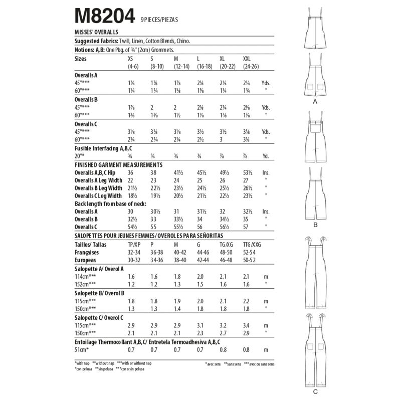 Patron McCall's 8204.Y - Salopette
