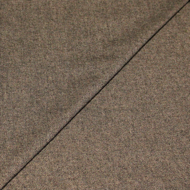 Tweed de laine léger - Ton anthracite & beige