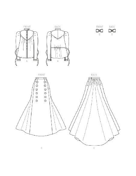 Patron McCall's 8231.A5 - Chemisier et jupe