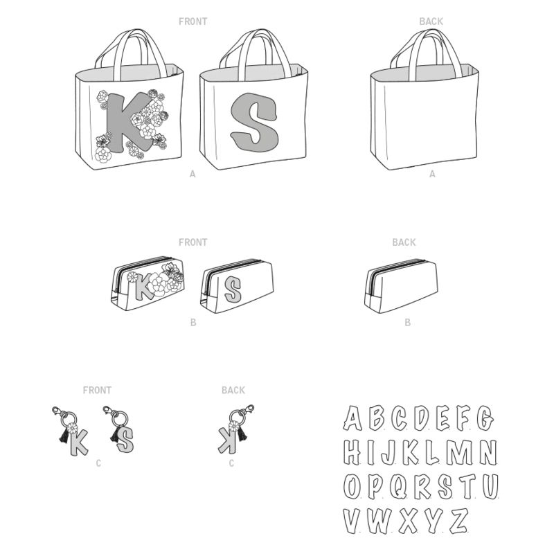 Patron McCall's 8233.OS - Fourre-tout, étui-zippé et porte-clés