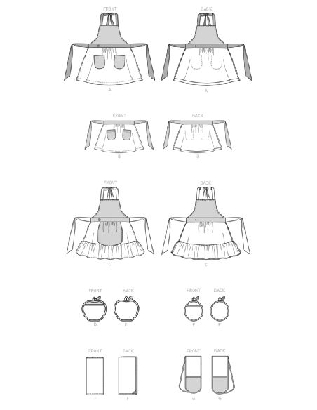 Patron McCall's 8234.A - Tabliers