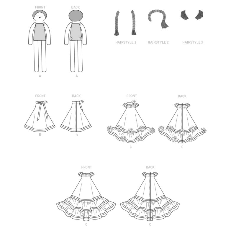 Patron McCall's 8235.OS - Poupée de chiffon de 46cm