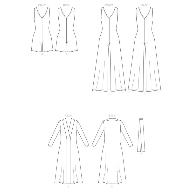 Patron McCall's 8245.A - Barboteuse, combinaison, robe de chambre