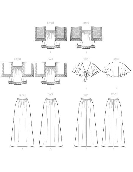 Patron McCall's 8257.Y - Hauts, jupe et pantalon