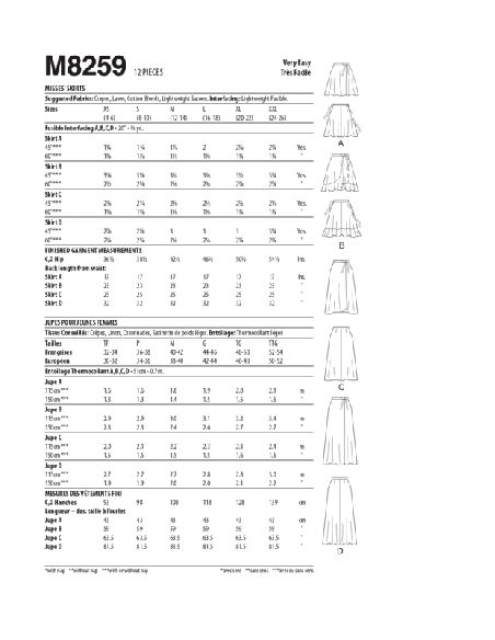 Patron McCall's 8259.Y - Jupes