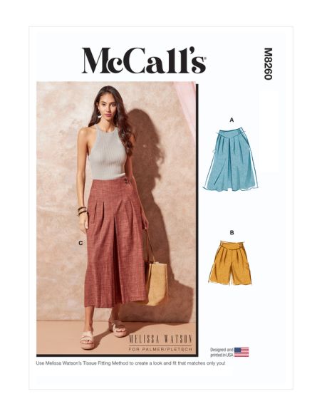 Patron McCall's 8260.A5 - Jupe, short et pantalon