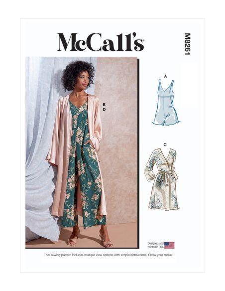 Patron McCall's 8261.Y - Barboteuse, combinaison, robe