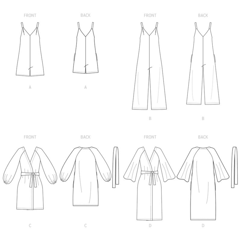 Patron McCall's 8261.Y - Barboteuse, combinaison, robe
