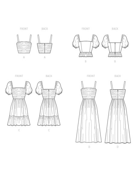 Patron McCall's 8282.A5 - Hauts et robes