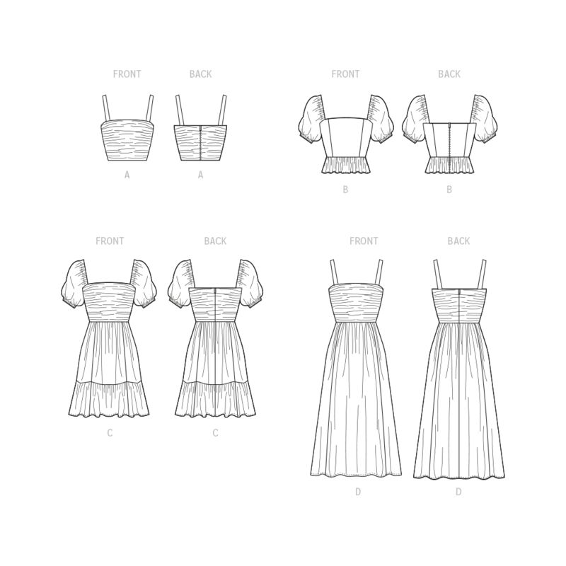 Patron McCall's 8282.A5 - Hauts et robes