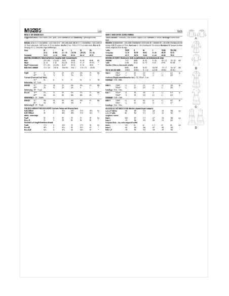 Patron McCall's 8285.Y - Haut et robes