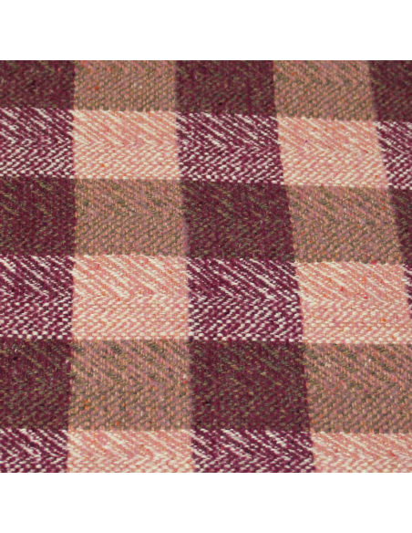 Tweed de laine - Carreaux ton rose