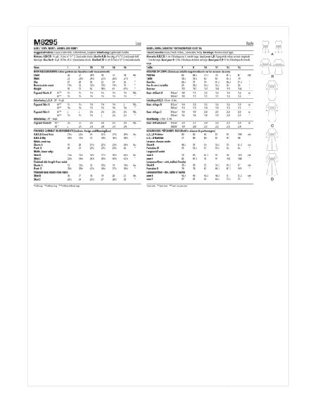 Patron McCall's 8295.A - Hauts, jupes, short et pantalon