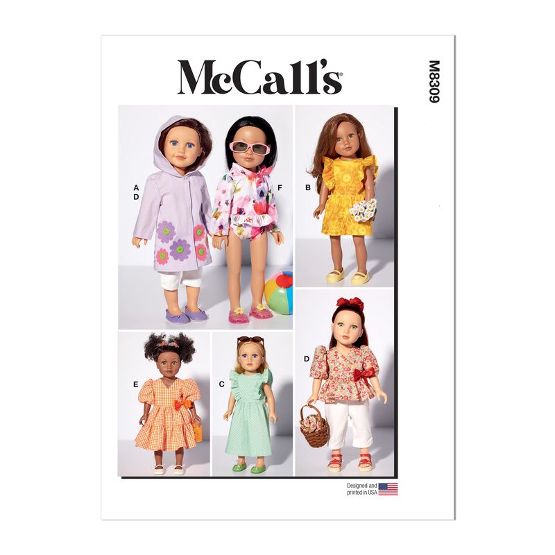 Patron McCall's 8309.OS - Vêtements pour poupée de 46cm