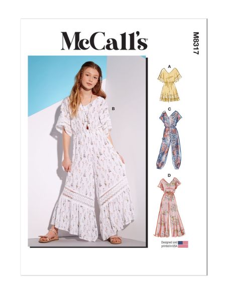 Patron McCall's 8317.A - Barboteuse et combinaisons