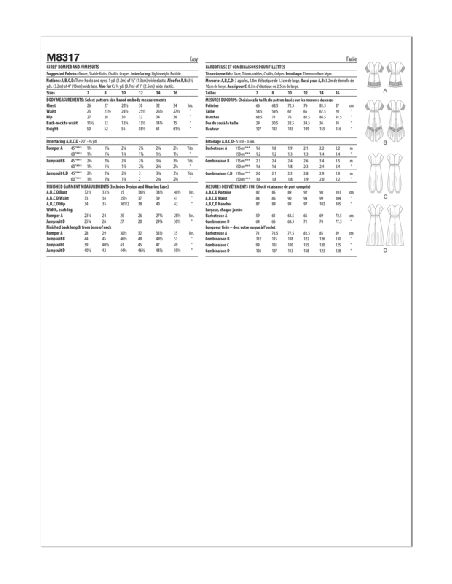 Patron McCall's 8317.A - Barboteuse et combinaisons
