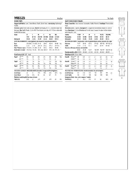 Patron McCall's 8325.Y - Hauts