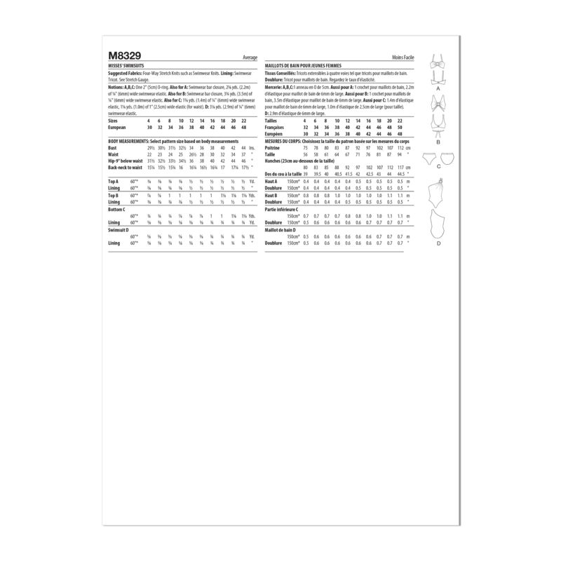 Patron McCall's 8329.D5 - Maillot de bain