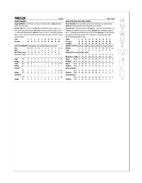 Patron McCall's 8329.D5 - Maillot de bain