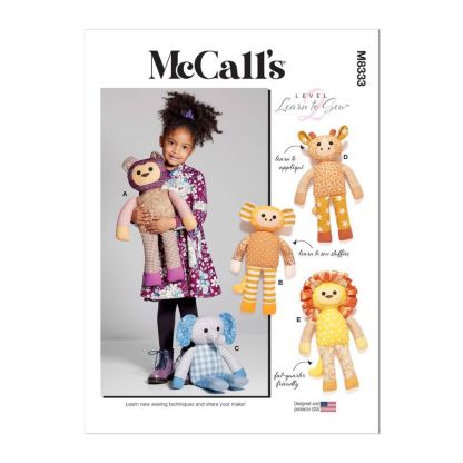 Patron McCall's 8333.OS - Animaux en peluche de 54cm