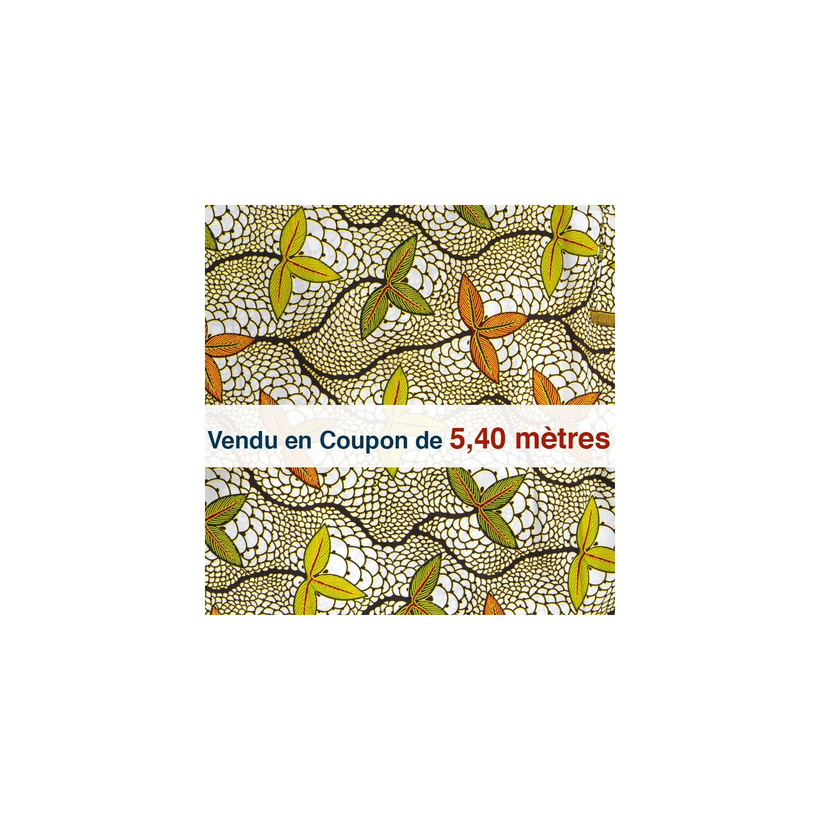 Tissu Africain - Wax jacquard glacé ( coupon de 5,40 mètres)