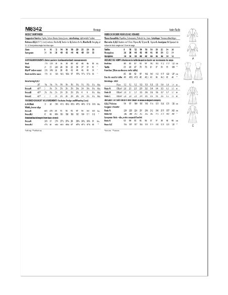 Patron McCall's 8342.K5 - Robe chemisier